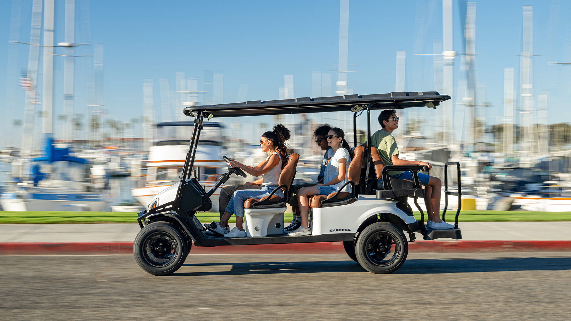 Express 6 Six Passenger Golf Cart with New Headlights